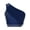 Navy Blue, variant on Eandarui Women Shiny Lyrical Dance Top One Shoulder Crop Top Lady Modern Contemporary Dancewear Burgundy S