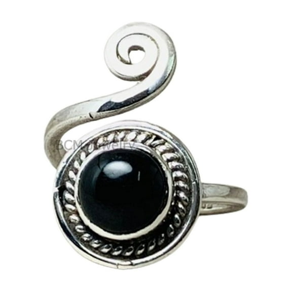 925 Sterling Silver Ring For Womens, Black Onyx Ring Gemstone Unique Handcrafted Ring For Her