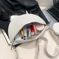 thumbnail image 2 of Bolsos de cintura de cuero PU Diseñador de paquete de pecho femenino de moda para ir de compras (Blanco), 2 of 9