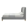 thumbnail image 5 of Rustic Manor Bree Tufted Linen King Size Full Bed Frame, No Box Spring Needed, Grey / Silver, 5 of 10