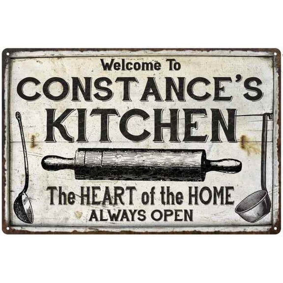 CONSTANCE'S Kitchen Farmhouse Sign 12 x 18 Matte Finish Metal 112180033235