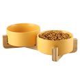 thumbnail image 1 of Cuenco de cerámica para perros y gatos con soporte para alimentador de comida y agua, juego de cuencos para mascotas, moderno, bonito y pesado, 1 of 5