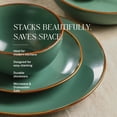 thumbnail image 5 of Stone Lain Brasa 16-Piece Dinnerware Set Stoneware, Green, 5 of 18