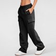 thumbnail image 3 of Simua Women's Casual Solid Color Workwear Sweatpants - Elastic Waist Comfortable Lounge Pants for Daily Wear & Home Relaxation, 3 of 8