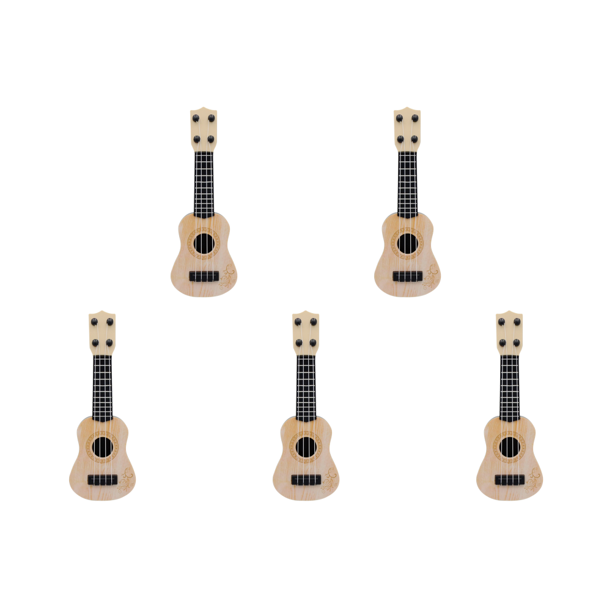 Modelo Guitarra Pequeña Portátil Juguete para Exhibición Festivales (Beige)