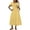 Yellow, variant on Viikei Dresses for Women Summer Casual Boho Dress,Women's Solid Short Sleeve V-Neck Pleated Dresses Long Dress Midi Maxi Dresses Elastic Waist Boho Beach Dress Pockets Red S