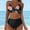 Black, variant on Sakmal Bikini Sets Womens Swimsuits Black Push Up Two Piece High Waisted Swimwear Floral Padded Swimsuit Sets