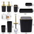 thumbnail image 2 of Set de accesorios de baño XLHOMO Gorgeous, 10 piezas, negro/dorado, 2 of 6