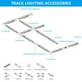 thumbnail image 6 of LEONLITE H Track X Connector, H Type Single Circuit 3-Wire-1 Track Lighting Kit, Corner Joiner, UL Listed, Flame Retardant Material, for H Track System, 5 Years Warranty, 120V, Black, 6 of 7