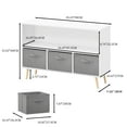 thumbnail image 2 of Jopath 4 Cube Kids Bookcase & Toy Storage Organizer with 3 Fabric Drawers for Playroom Storage,Gray, 2 of 4