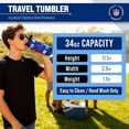 thumbnail image 4 of Botella de Agua Aislada 34oz New York Giants - Team Fan Apparel, 4 of 4