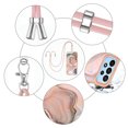 thumbnail image 3 of Mantto for Samsung Galaxy A52 4G/5G Case, with Lanyard Adjustable Strap, Marble Pattern Soft TPU Bumper Hard PC Back Shockproof Protective Glossy Stylish Durable Phone Case for Women Girls,Rosegold, 3 of 7