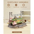 thumbnail image 7 of Robotime 3D Puzzle Wooden Jigsaw Car Toy DIY Model Kit for Adults, Building Toy with LED Light Diorama Tram Hobby for Kids Brain Teaser (Sakura Journey), 7 of 7
