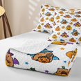 thumbnail image 4 of Manfei Cute Capybara Twin Quilt Set,Halloween Pumpkin Lantern Twin Coverlet Set,2-Piece,1 Bedspread and 1 Pillowcase, 4 of 7