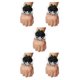 thumbnail image 1 of Toystoory Elegante ramillete de muñeca de rosa satinada hecho a mano para bodas y bailes de graduación ocasiones especiales elástica N17 negro Type2 NO2, 1 of 6