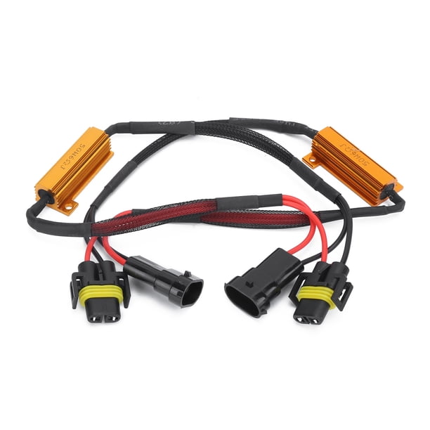 Adaptador de resistencia de carga LED H11 2 uds Decodificador de luz antiniebla LED H11 50W 12V Resistencia de carga Auto Car Headlight Cancelador antiparpadeo Decodificador de ANGGREK Otros