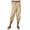 Khaki, variant on Women's Elastic High Waisted Loose Tapered Harem Cropped Pants with Pockets Light Gray S