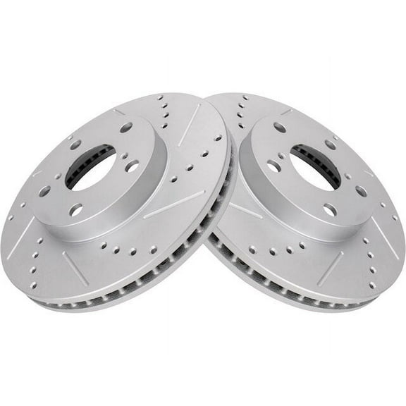 Front Brake Rotor Set 2 Piece - Compatible with 2001 - 2005 Toyota RAV4 2002 2003 2004