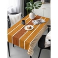thumbnail image 6 of Burnt Orange Ombre Stripe Table Cloth, Farmhouse Striped Gradient Waterproof Tablecloth for Rectangle Tables, Reusable Washable Fabric Table Cover for Restaurant Kitchen Dining Tables 54"x108", 6 of 6