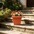 thumbnail image 5 of TTJ Square Thickened Root-Control Plastic Flower Pot Imitation Ceramic Thick Gardening Planter Durable Square Plant Container For Indoor Outdoor Patio Succulents, 5 of 6