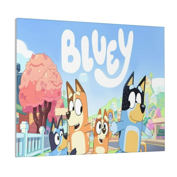 Saiise Bluey Frameless Canvas Wall Art - Abstract Modern Artwork for Living Room, Bedroom, Office - Ready to Hang, Vibrant Colors, Ideal Gift Idea- 8"x10"