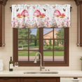 thumbnail image 6 of Pink Mushroom Curtain Valances for Windows, Kitchen Valance Window Treatments Panel 2 Pack, Botanical Floral Spring Summer Rod Pocket Short Curtains for Bathroom Bedroom 42 x 18 Inch, 6 of 8