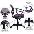 thumbnail image 2 of Scranton & Co Mid-Back Mesh Office Chair with Arms in Purple, 2 of 9
