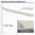 thumbnail image 6 of Outsunny 16' x 10' Electric Retractable Awning, Sun Shade Shelter with Remote Controller and Crank Handle for Deck, Balcony, Yard, Cream White, 6 of 10