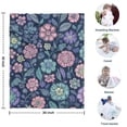 thumbnail image 4 of Pioneer Flower Floral Print Pattern Blanket,Comfortable Soft Lamb Wool Throw Blanket,All Season,Warm Lightweight Blankets for Sofa Bed Couch Living Room Chair,30"x40", 4 of 4