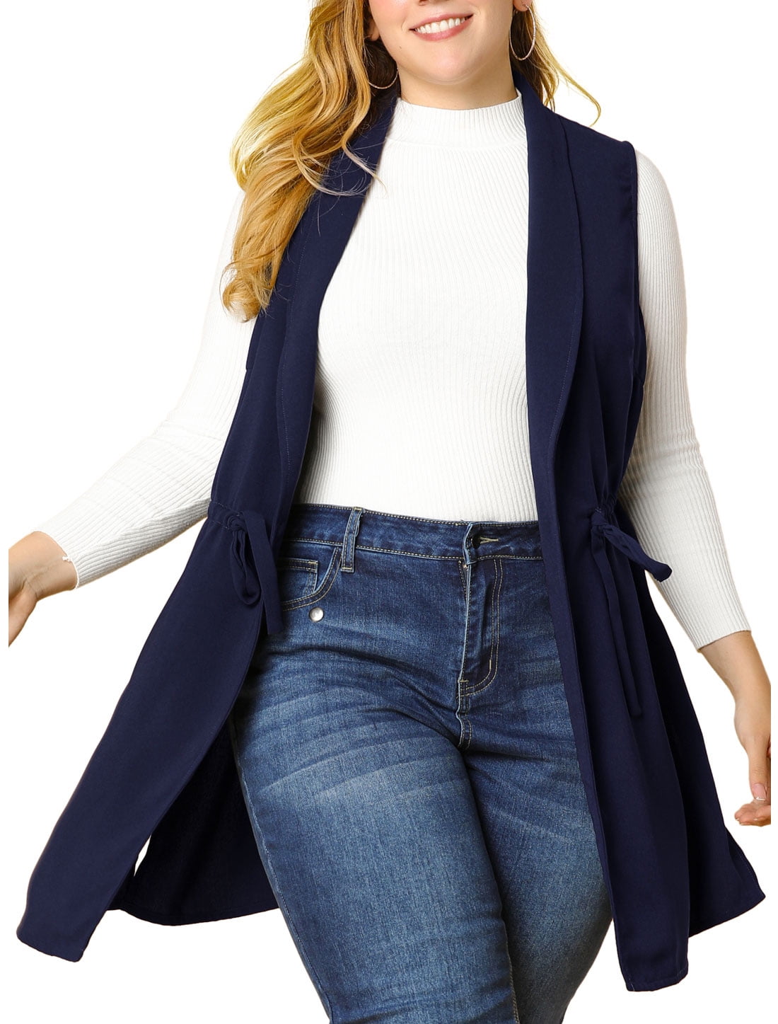 navy blue cardigan plus size