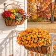 thumbnail image 5 of AcerichFad Artificial Fall Flowers Outdoor, 6 Bundles Fake Daisy Fake Mums Silk Flowers Plants Fall Decoration for Home Indoor Outside Porch Cemetery Patio Autumn Decor, Orange, 5 of 9