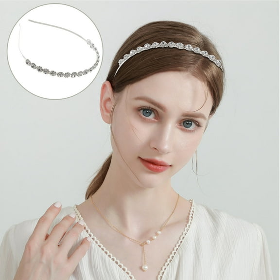 STOBOK Flower Girl Headpiece for Wedding Bridal Accessory Alloy White 1Pack