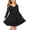 Black, variant on Girls Dress, Long Sleeve A Line Twirly Skater Loose Casual/Party Dresses with Pocket, Summer Dresses Midi Sundress Beach Dress