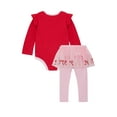 thumbnail image 2 of Joyful Moments Infant Girls Candy Cane Bodysuit and Tutu Legging, 2-Piece Set, Sizes 0/3M-24M, 2 of 13