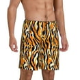 thumbnail image 2 of Tideii Zebra Print Men's Short Pajama Pants, Elastic Pocket Summer Pajama Pants Sleepwear, Lounge Pants-Large, 2 of 6