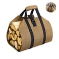 thumbnail image 3 of Eigraketly Portador de leña Plegable Portador de troncos de lona Bolsa de transporte de encerada grande Bolsa de impermeable con Jardín y Patio, 3 of 6