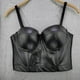 thumbnail image 4 of Bustier de cuero para mujer, sujetador superior con corsé, chaleco negro envuelto en el pecho, chaleco elástico que combina con todo, 4 of 8