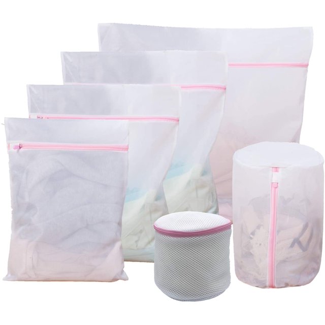 Paquete de 6 bolsas de malla para ropa delicada con bolsa organizadora con cremallera