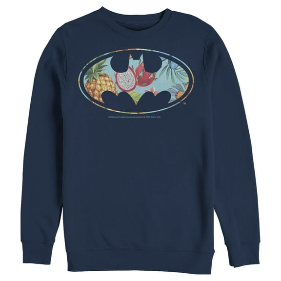 Men's Batman Tropical Logo  Sweatshirt Navy Blue Medium