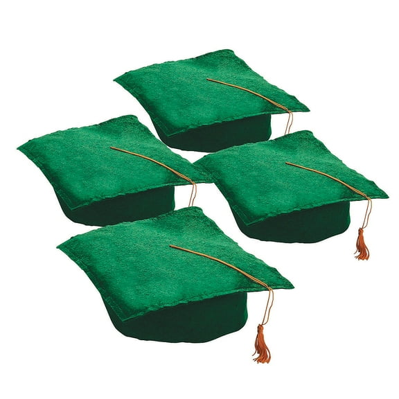Bulk 36 Pieces Kid’s Green Elementary School Graduation Mortarboard Hats