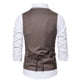 thumbnail image 4 of Chaqueta de Traje de Ocio de Bolsillo sin Cuello en V de Color Sólido sin Mangas, Trajes de Hombre de Ajuste Delgado para el Uso Formal Informal, 4 of 9