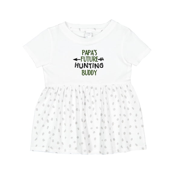 Inktastic Papas Future Hunting Buddy Girls Baby Dress