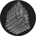 thumbnail image 1 of Ahgly Tapis Rond Lavable en Machine Intérieur Transitionnel Gris Cendré, 3 Pieds Rond, 1 of 7