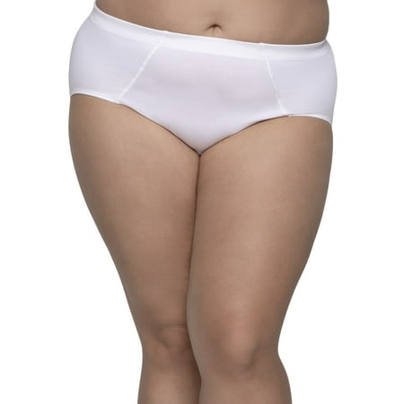 Women's Plus Flexible Fit Brief Panties - 4 Pack