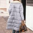 thumbnail image 6 of cocolona Winter Coats for Women Long Puffer Coat Fleece Lined Warm Down Jacket Long Sleeve Lapel Reversible Overcoat with Pockets, 6 of 8