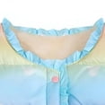 thumbnail image 5 of CPNG Toddler Girls Ruffle Puffer Vest Snap Button Jacket Button Lightweight Waistcoat Sleeveless Padded Gilet Winter Cute Gradient Color Jackets Outwear, 5 of 7