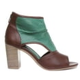 thumbnail image 2 of JUSTINREESS Monica Women's Heeled Perforated Sandal In Green Size 6, 2 of 6
