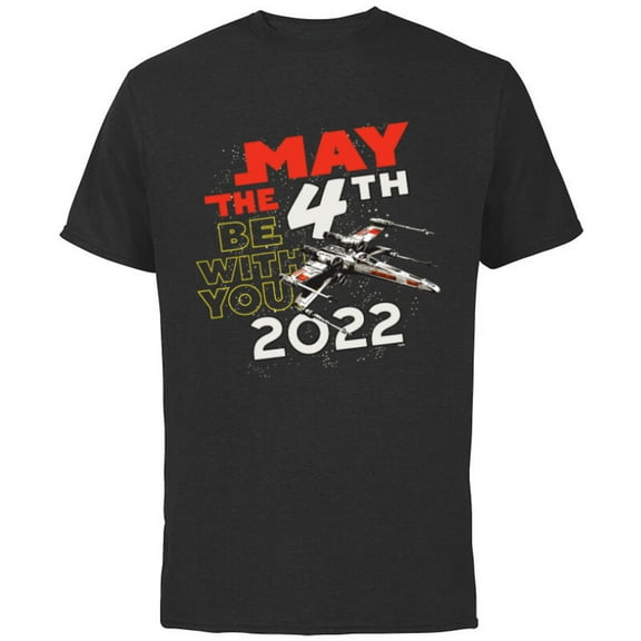 Star Wars May The 4th Be With You 2022 X-Wing Premium - Short Sleeve Cotton T-Shirt for Adults - Customized-Black