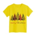 thumbnail image 5 of Zshosam Toddler Girl Christmas T Shirt Toddler Christmas Shirts Girls Boys Christmas Tree Cake T Shirt Kids Xmas Tee Short Sleeve Tops Size 3T 4T,(Yellow 3-4 Years), 5 of 6