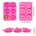 thumbnail image 2 of 200-Pack Donut Baking Pan of 100% Nonstick Silicone. BPA Free Mold Sheet Tray. Makes Perfect 3 Inch Donuts. FDA Approved Food Grade. Easy Clean, Dishwasher Microwave Safe(Rose red & Orange), 2 of 8